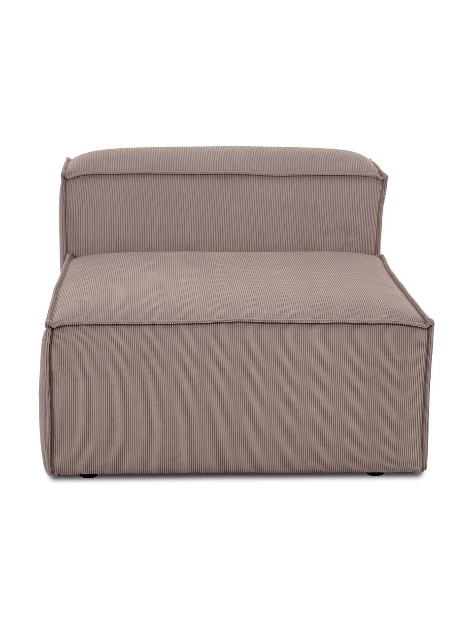 Middelste module Lennon van corduroy, Bekleding: corduroy (92% polyester, , Frame: massief grenenhout, multi, Poten: kunststof De poten bevind, Corduroy bruin, B 89 x H 119 cm