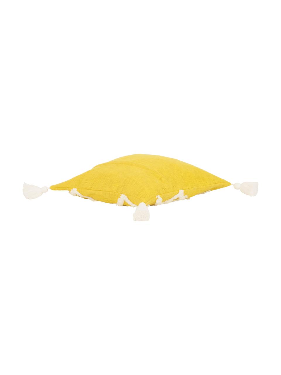 Funda de cojín Tikki, 100% algodón, Amarillo, An 40 x L 40 cm