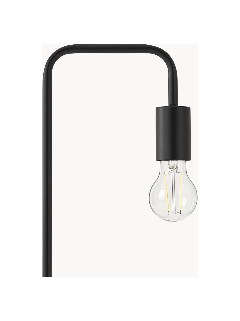 Lampa biurkowa z metalu Flow, Czarny, S 18 x W 57 cm