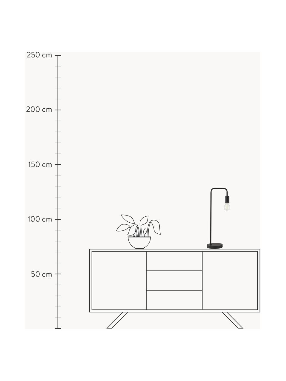 Grande lampe de bureau en métal Flow, Noir, larg. 18 x haut. 57 cm