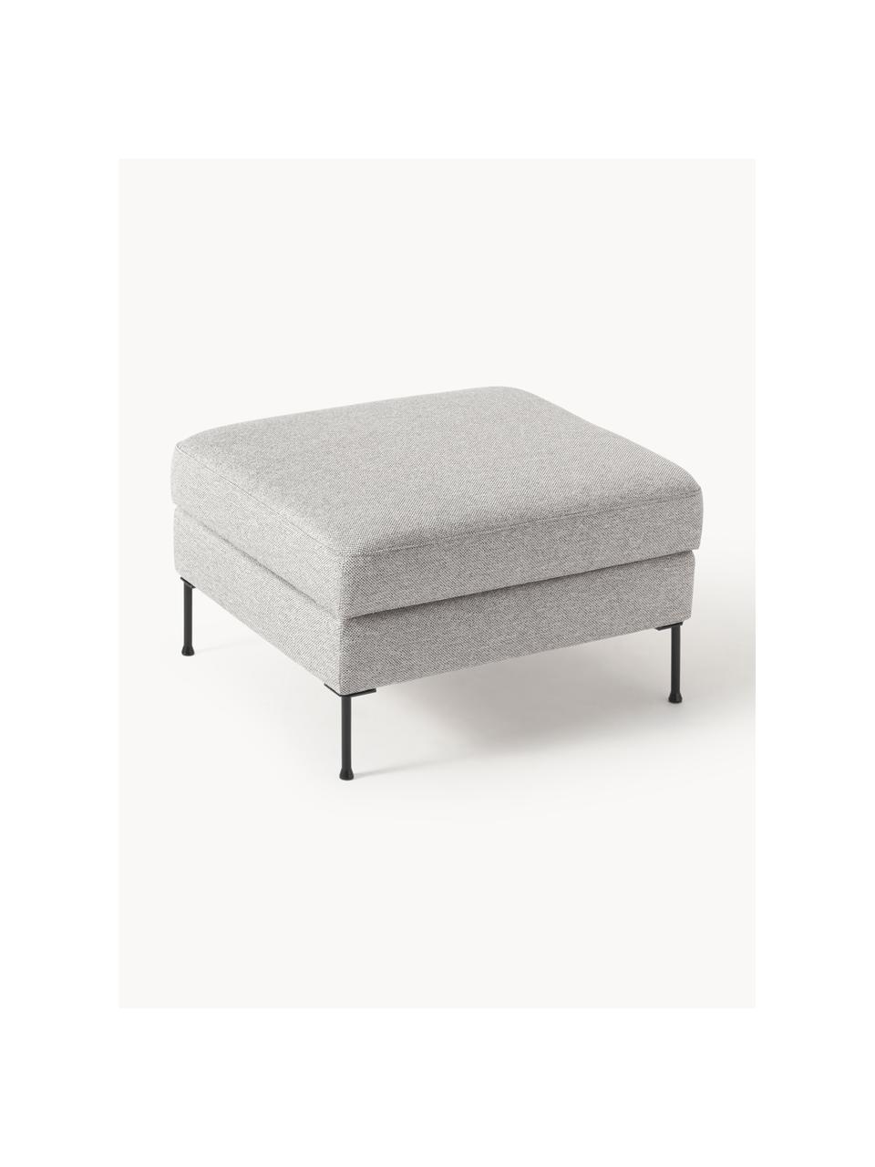 Pouf avec rangement Cucita, Tissu gris, larg. 75 x prof. 65 cm