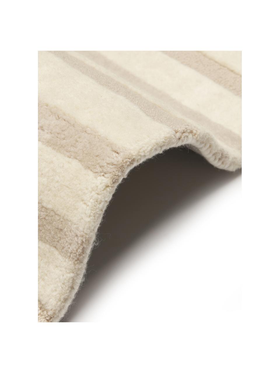 Ręcznie tuftowany dywan z wełny Arne, Beżowy/kremowy, S 80 x D 150 cm (Rozmiar XS)
