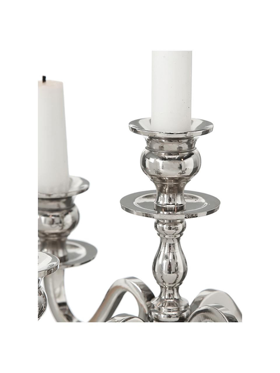 Klassischer Kerzenleuchter Classy, Metall, Silberfarben, 31 x 50 cm