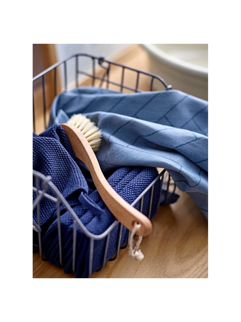 Komplet ręczników kuchennych z bawełny Tiles, 2 elem., 100% bawełna, Odcienie niebieskiego, S 50 x D 70 cm