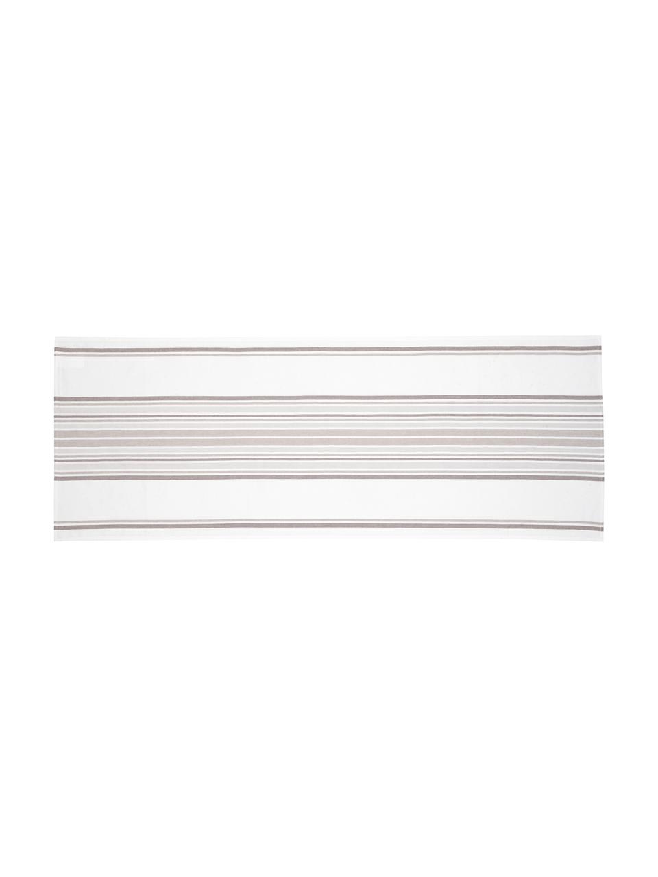 Camino de mesa Katie, Algodón, Blanco, beige, An 50 x L 150 cm