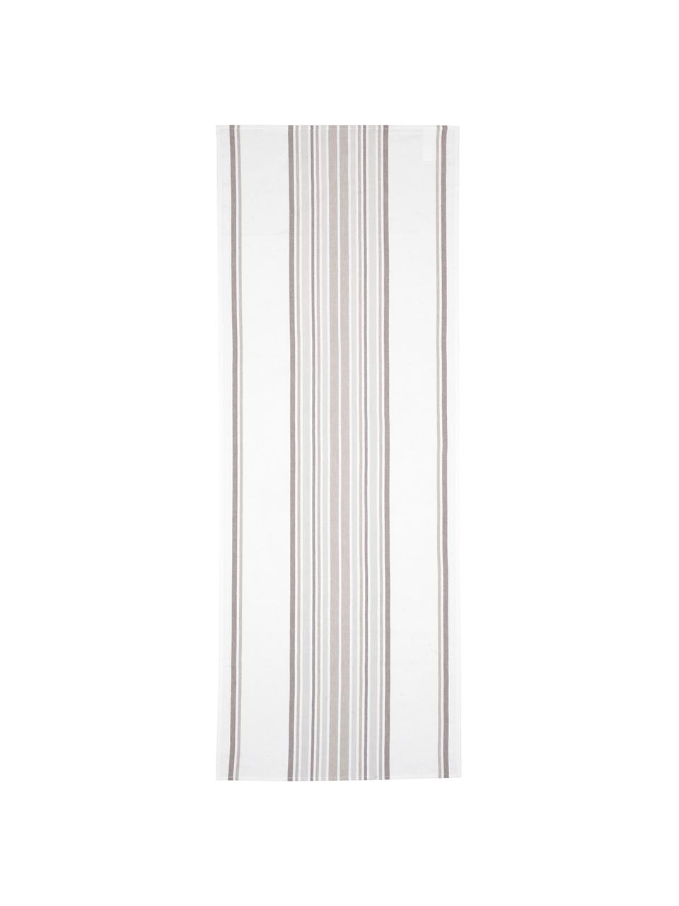 Tischläufer Katie, Baumwolle, Weiß, Beige, 50 x 150 cm