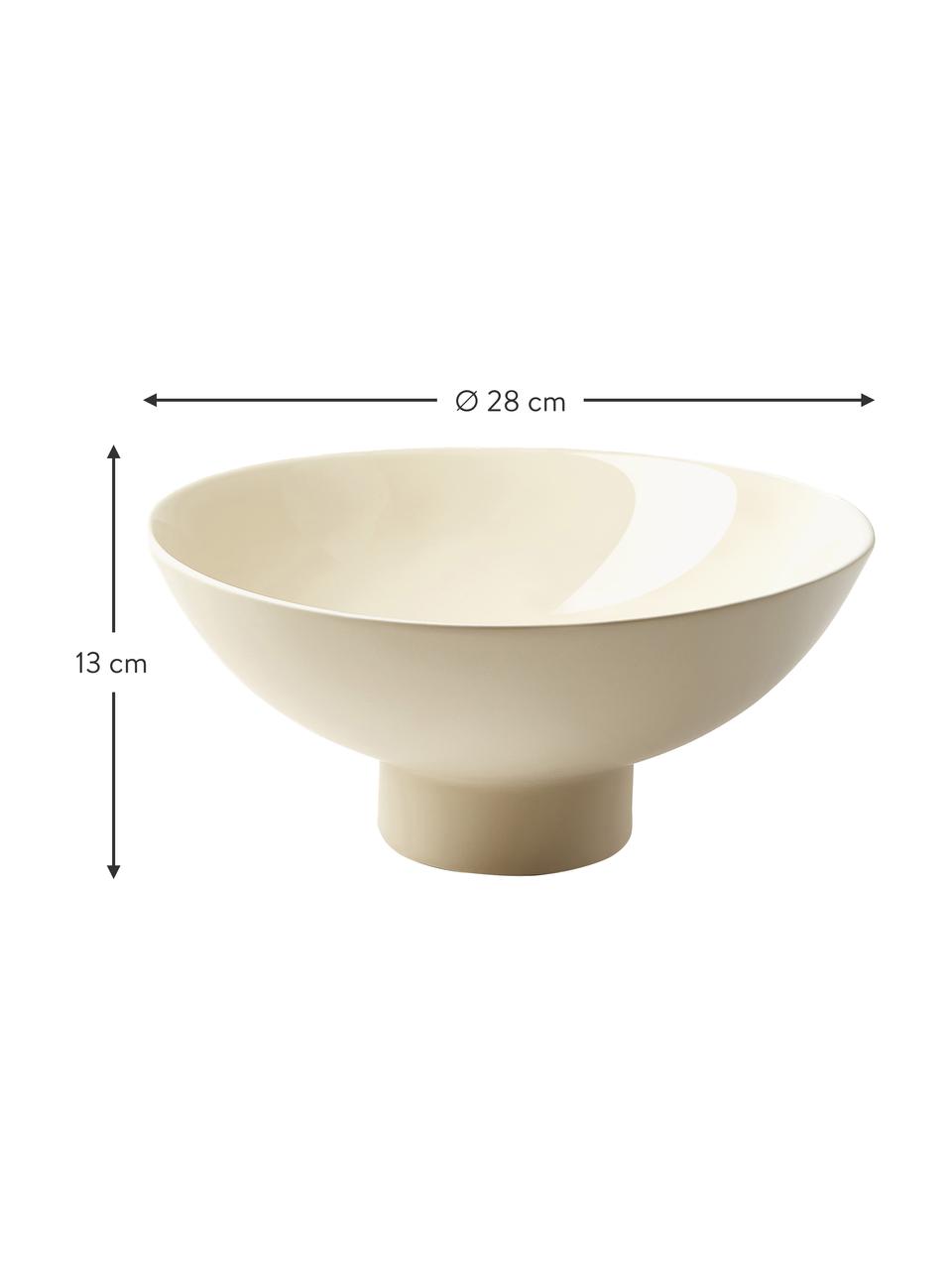 Deko-Schale Benito, Steingut, Beige, Ø 28 x H 13 cm