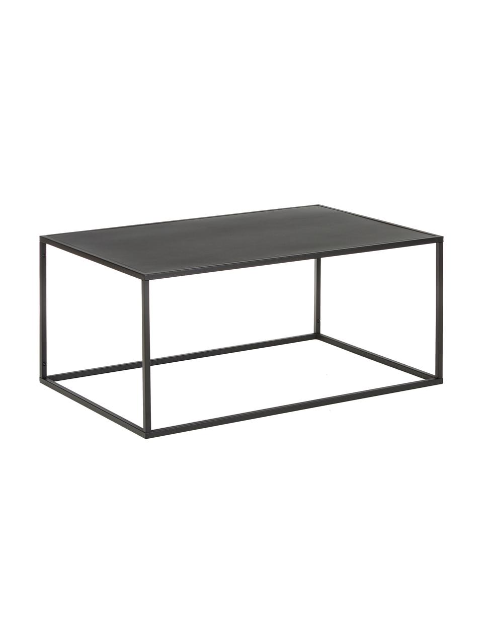 Stolik kawowy z metalu Neptun, Metal malowany proszkowo, Czarny, S 90 x G 60 cm