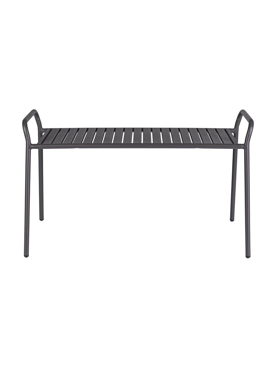 Panca da giardino in metallo nero Dalya, Acciaio verniciato a polvere, Nero, Larg. 88 x Alt. 51 cm