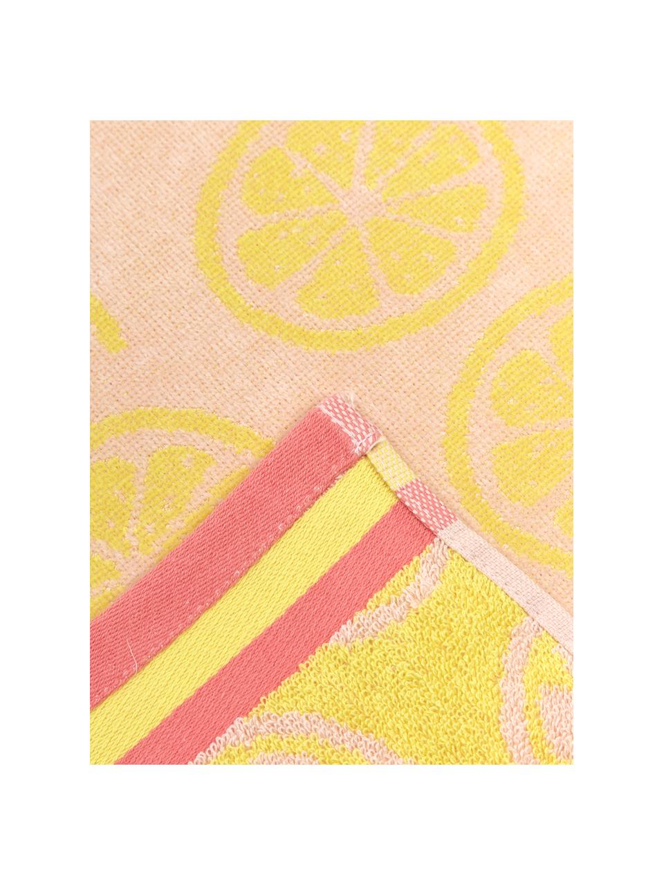 Ręcznik plażowy Citrus Delight, 100% bawełna, Żółty, S 100 x D 180 cm