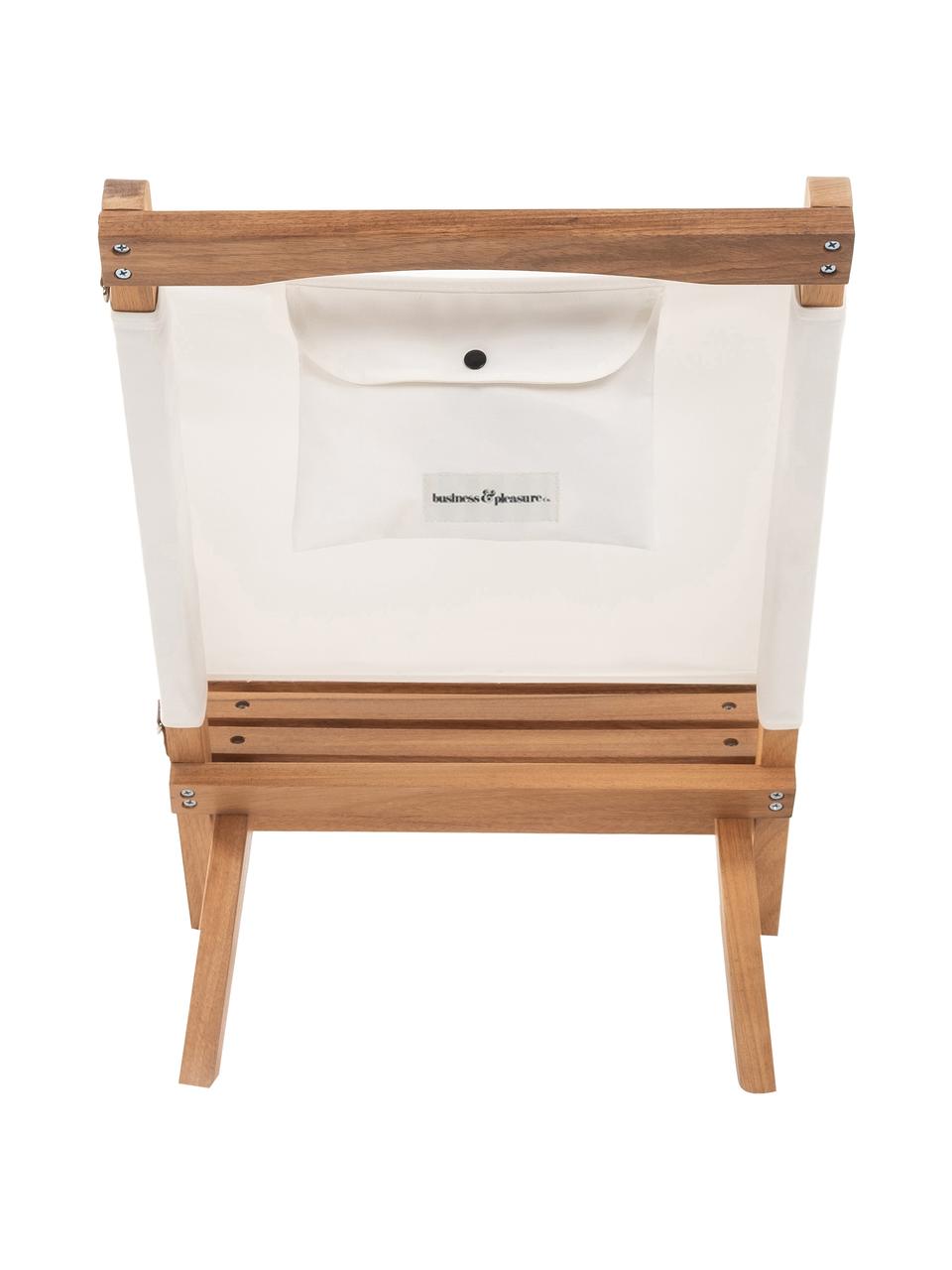 Krzesło składane Lauren's, Stelaż: drewno naturalne, Jasne drewno naturalne, biały, S 41 x W 58 cm