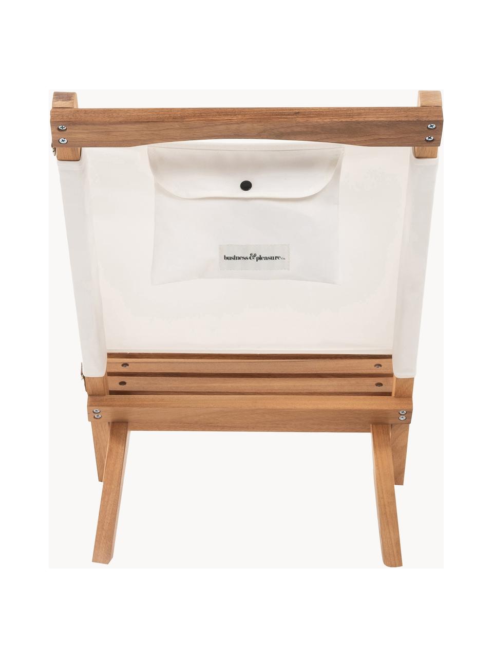 Sedia a sdraio pieghevole Antiqua, Struttura: legno, Bianco, legno, Larg. 41 x Alt. 58 cm