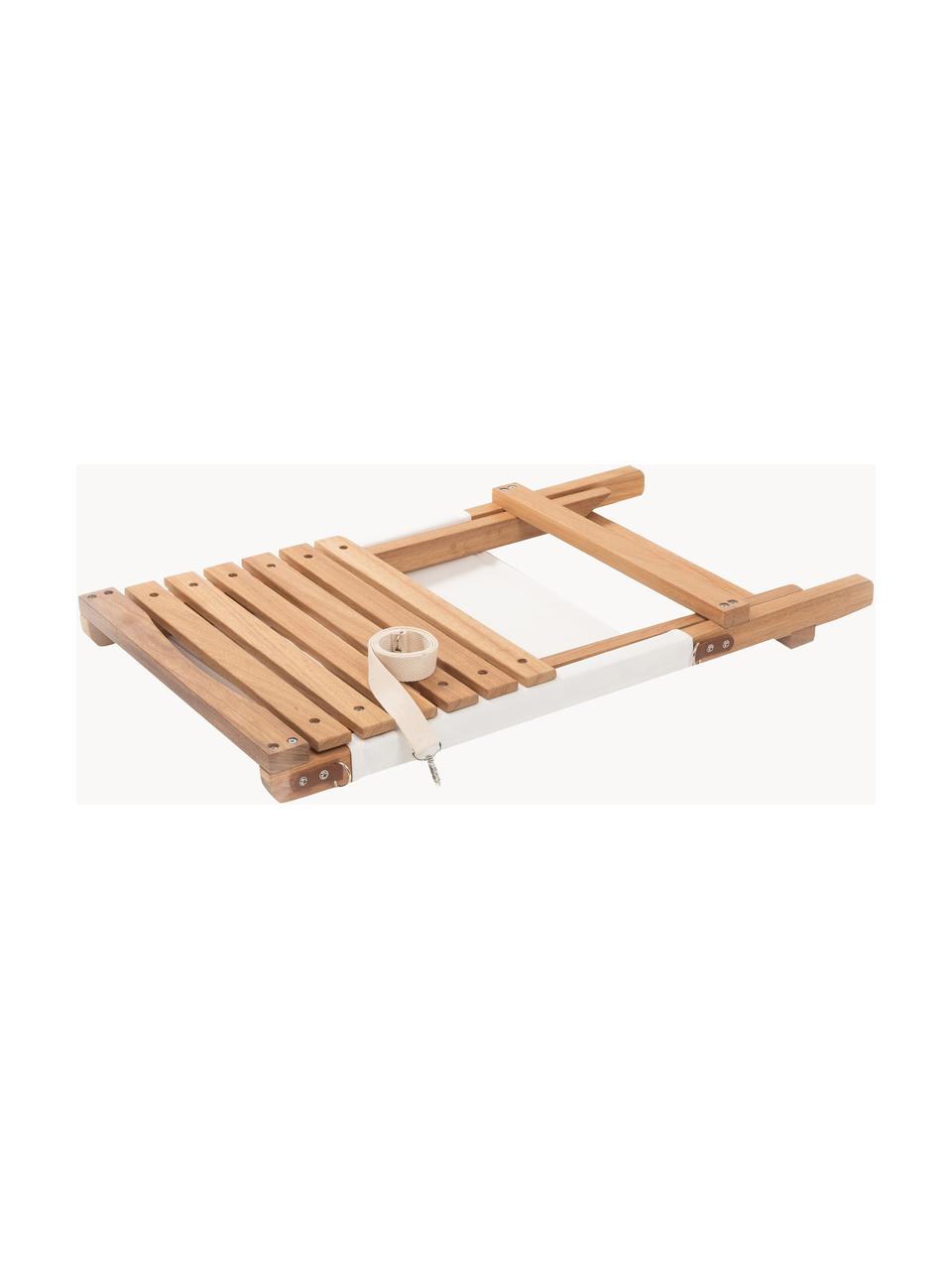 Tumbona plegable Antiqua, Estructura: madera, Blanco, madera, An 41 x Al 58 cm