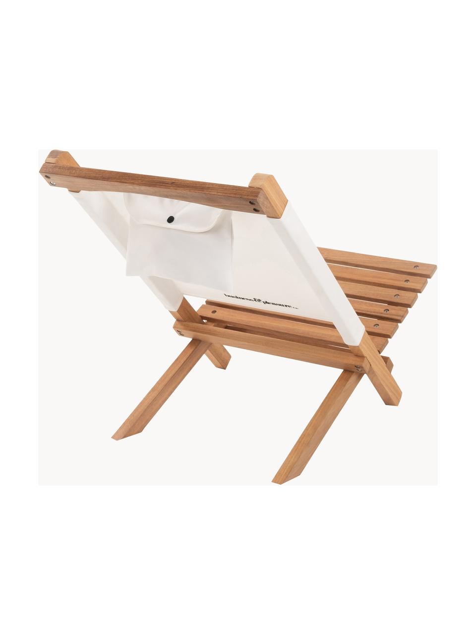 Inklapbare ligstoel Antiqua, Frame: hout, Licht hout, wit, B 41 x H 58 cm