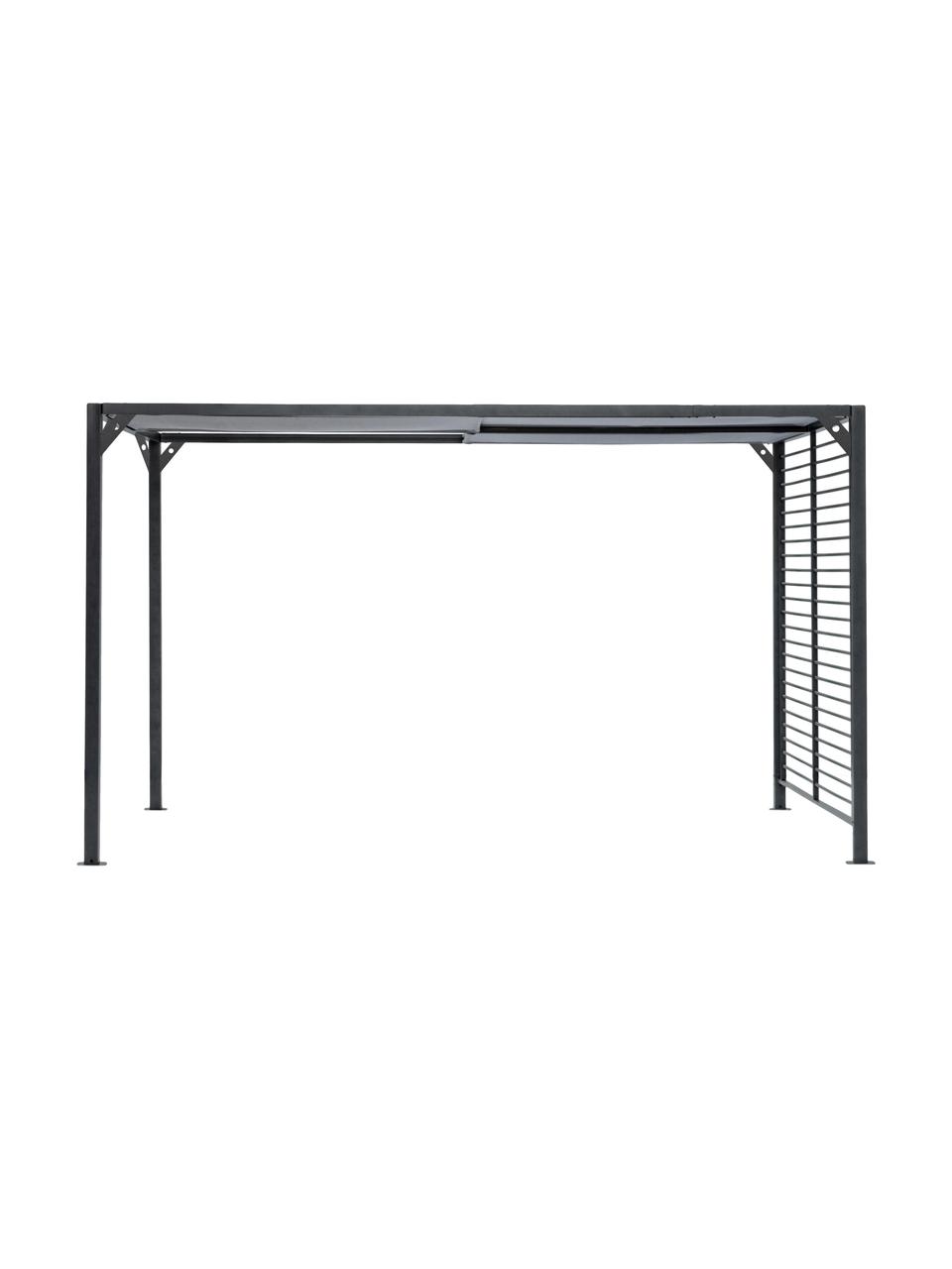 Pergola ogrodowa z rozsuwanym dachem Noah, Stelaż: aluminium malowane proszk, Ciemny szary, S 360 x D 210 cm