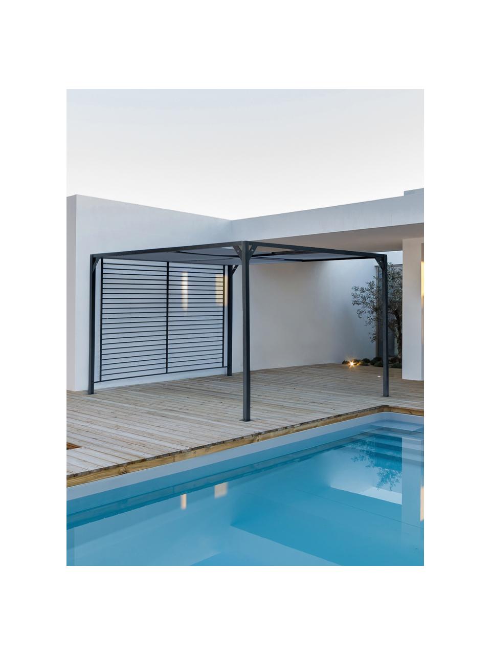 Pergola ogrodowa z rozsuwanym dachem Noah, Stelaż: aluminium malowane proszk, Ciemny szary, S 360 x D 210 cm