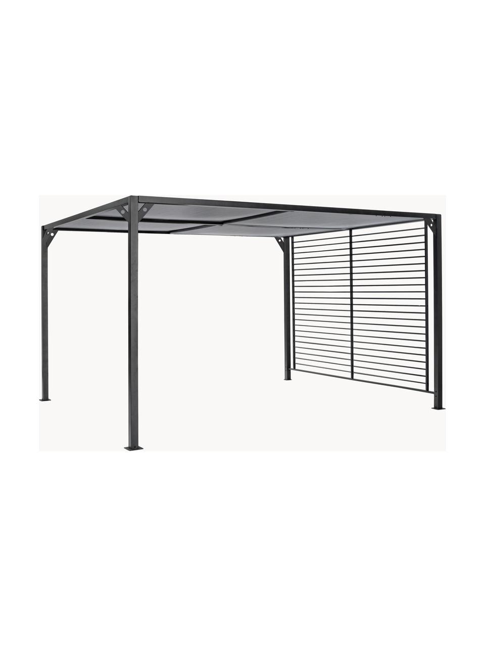 Gazebo con tetto scorrevole Noah, Struttura: alluminio verniciato a po, Antracite, 360 x 210 cm