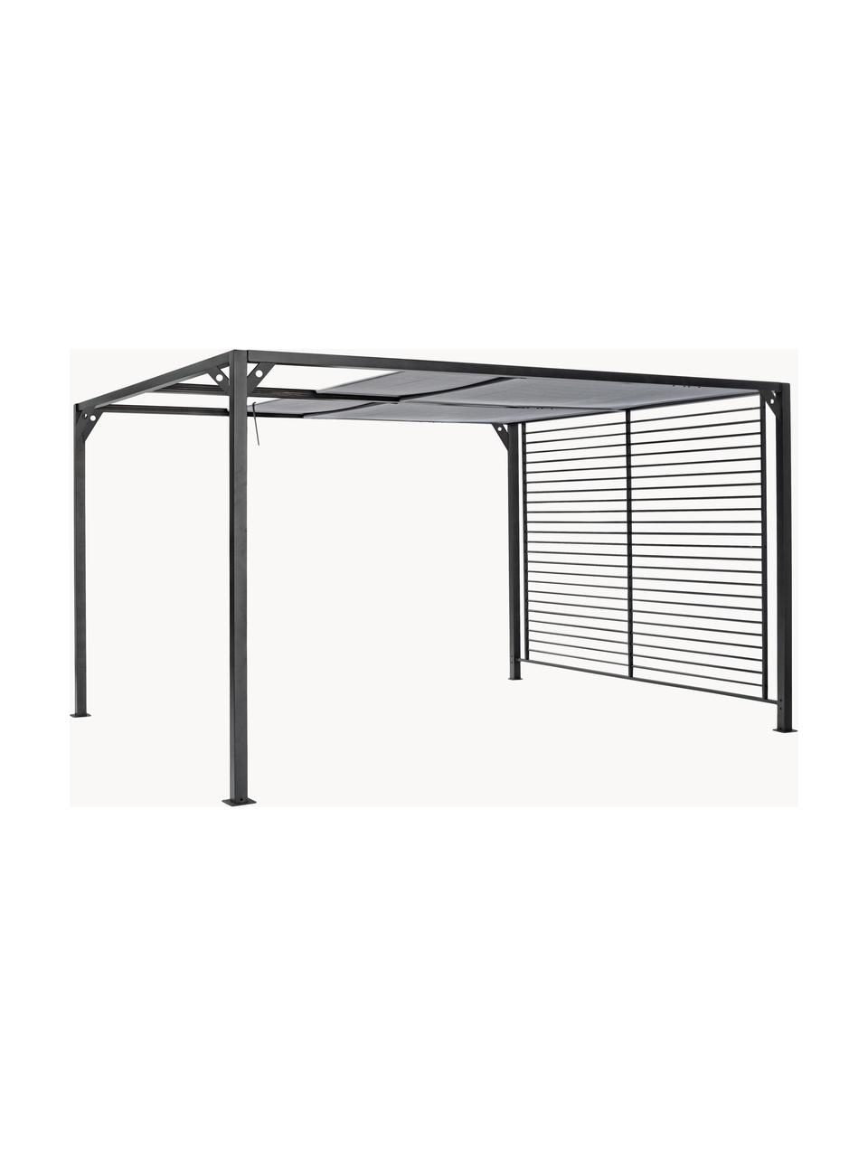 Gazebo con tetto scorrevole Noah, Struttura: alluminio verniciato a po, Antracite, 360 x 210 cm