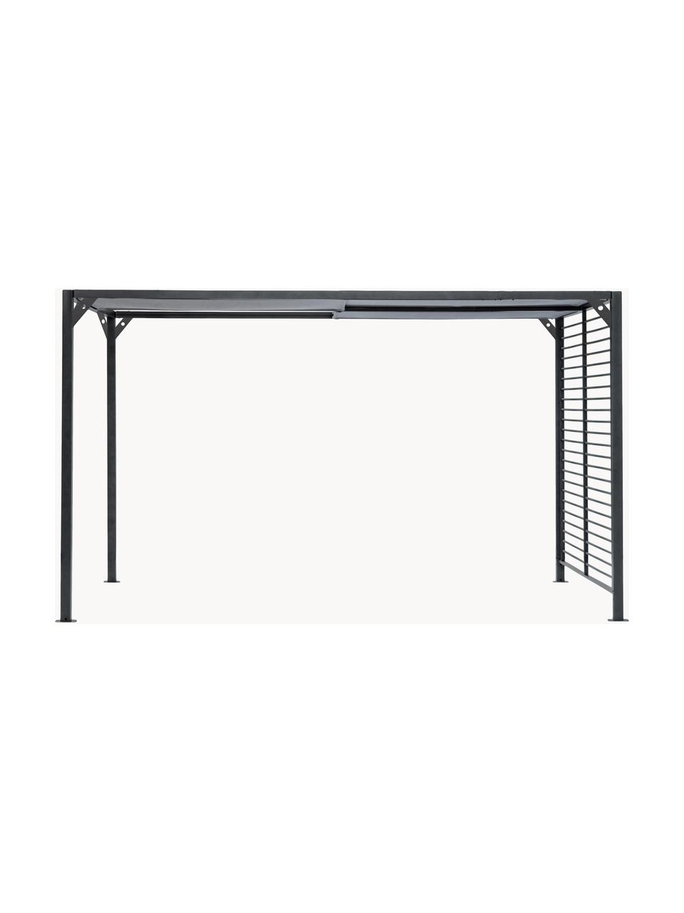 Pergola ogrodowa z rozsuwanym dachem Noah, Stelaż: aluminium malowane proszk, Antracytowy, S 360 x D 210 cm