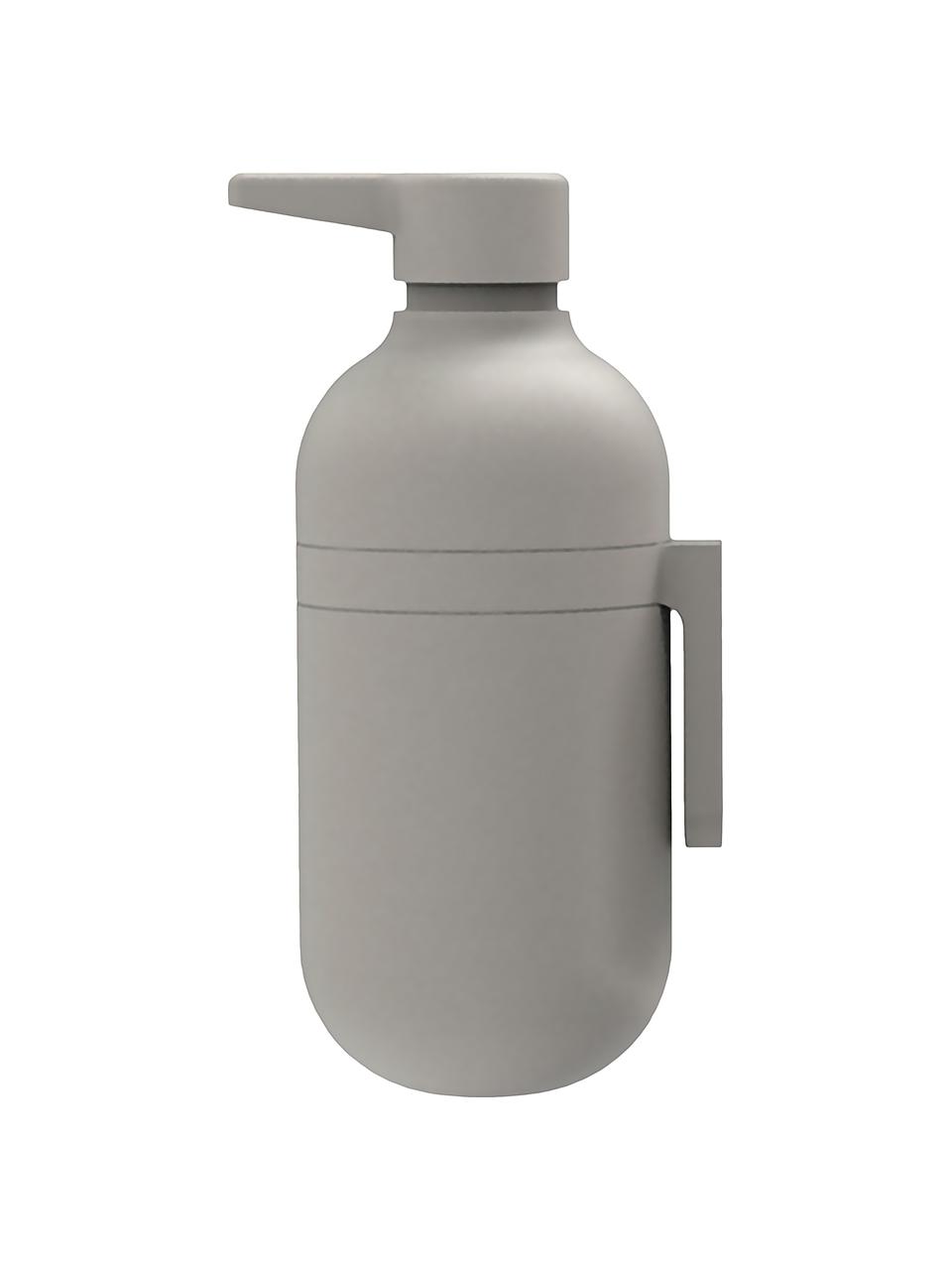 Distributeur de savon gris Pumpit, Plastique, Gris clair, Ø 8 x haut. 20 cm