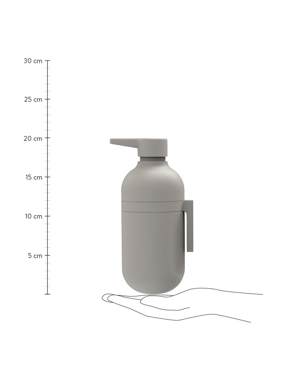 Dozownik do mydła Pumpit, Tworzywo sztuczne, Jasny szary, Ø 8 x W 20 cm