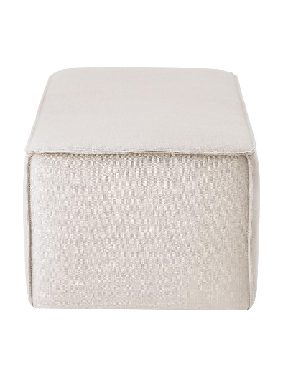 Banc rembourré Sanja, Tissu beige clair, larg. 122 x prof. 54 cm