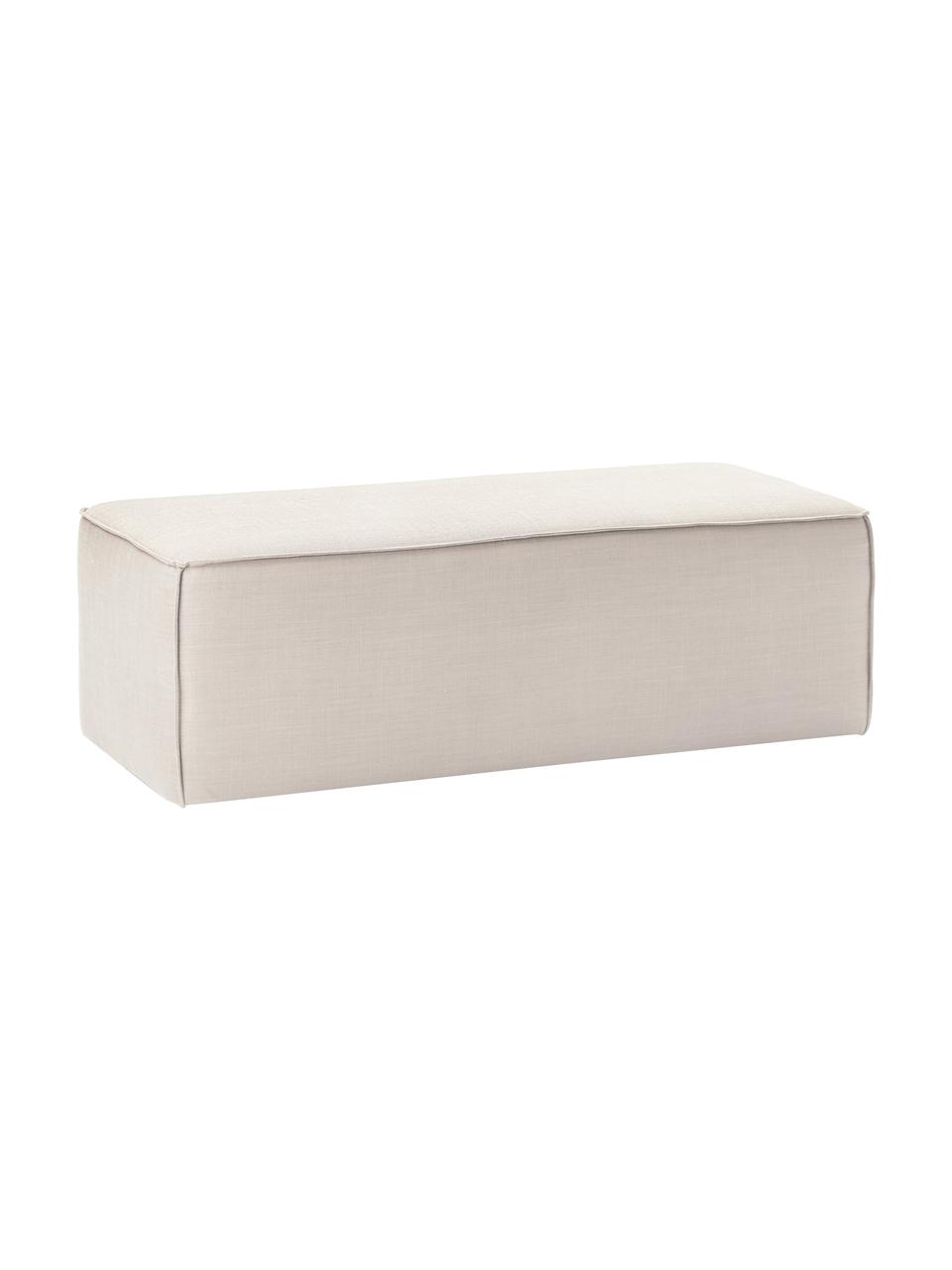 Banc rembourré Sanja, Tissu beige clair, larg. 122 x prof. 54 cm