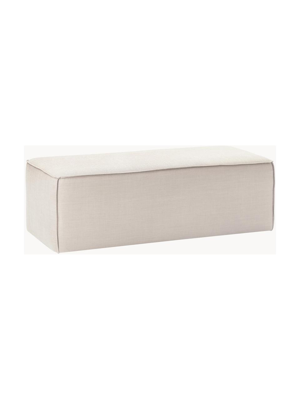 Banco tapizado Sanja, Tapizado: 84% viscosa, 16% lino Alt, Estructura: madera de pino maciza, ma, Patas: plástico, Tejido blanco crema, An 122 x F 54 cm