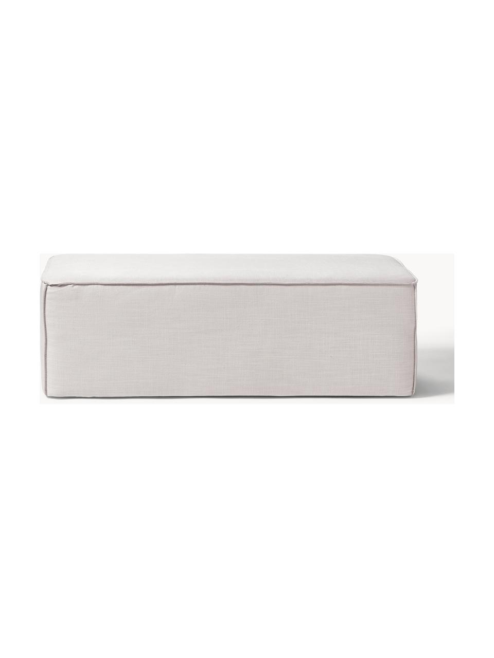 Banc rembourré Sanja, Tissu blanc crème, larg. 122 x prof. 54 cm