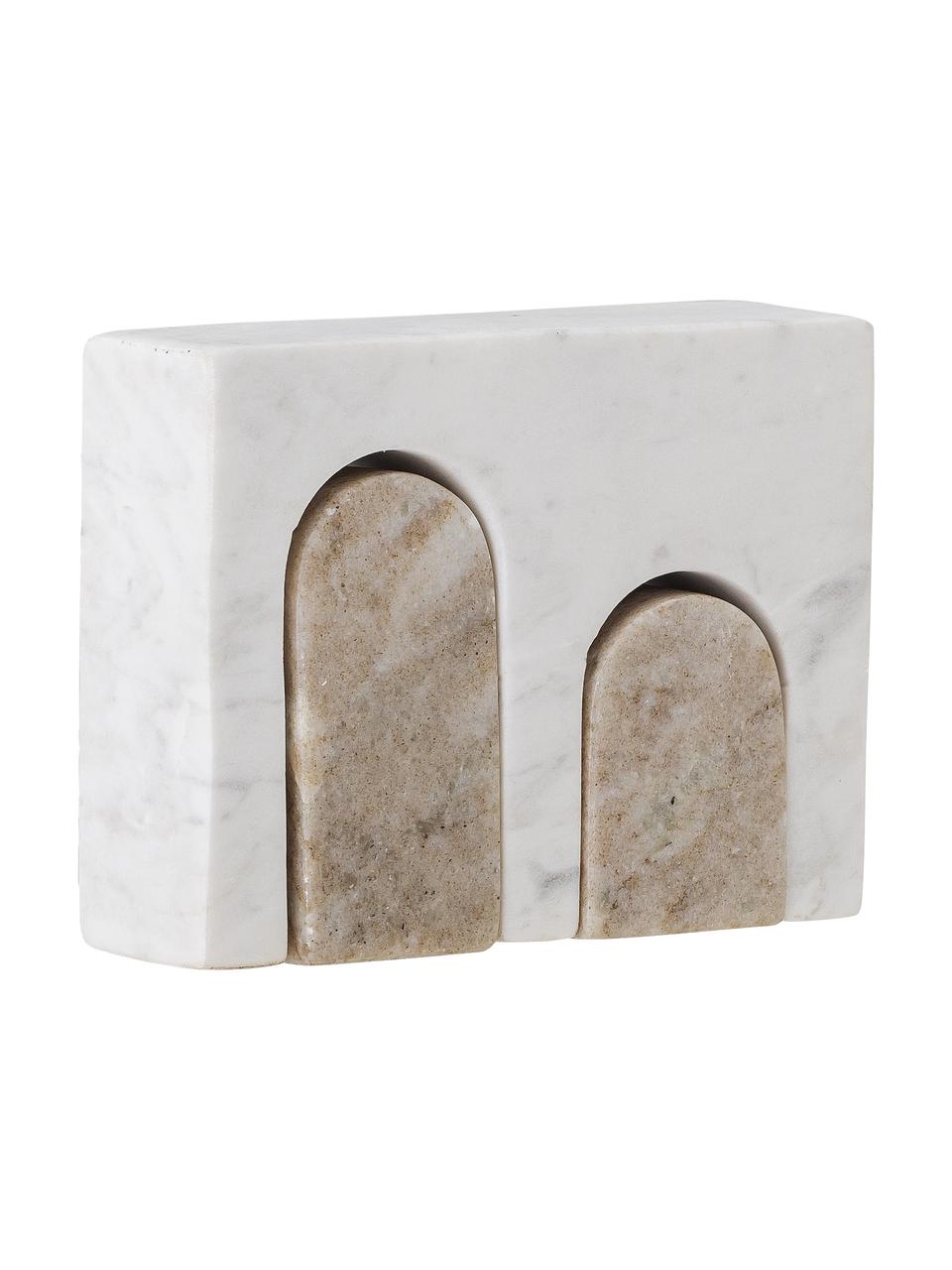 Dekoracja z marmuru Chul, Marmur, Biały, beżowy, S 17 x W 14 cm