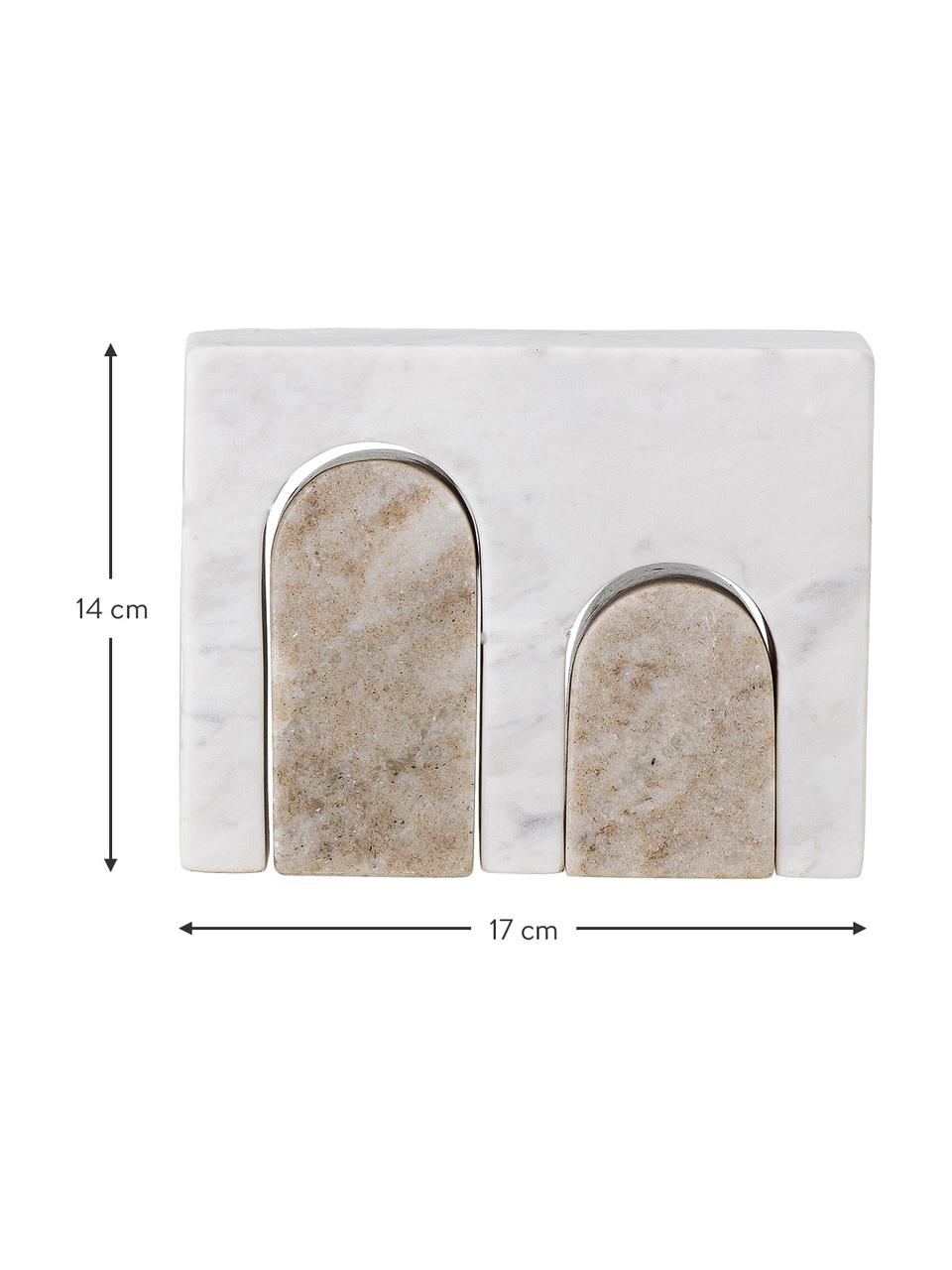 Dekoracja z marmuru Chul, Marmur, Biały, beżowy, S 17 x W 14 cm