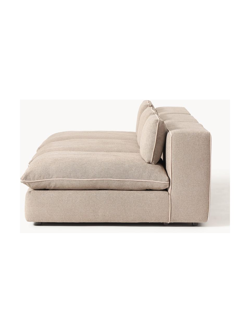 Modulares XL-Sofa Felix (3-Sitzer), Bezug: 100 % Polyester Der strap, Gestell: Massives Kiefern- und Fic, Füße: Kunststoff Dieses Produkt, Webstoff Beige, B 300 x T 140 cm