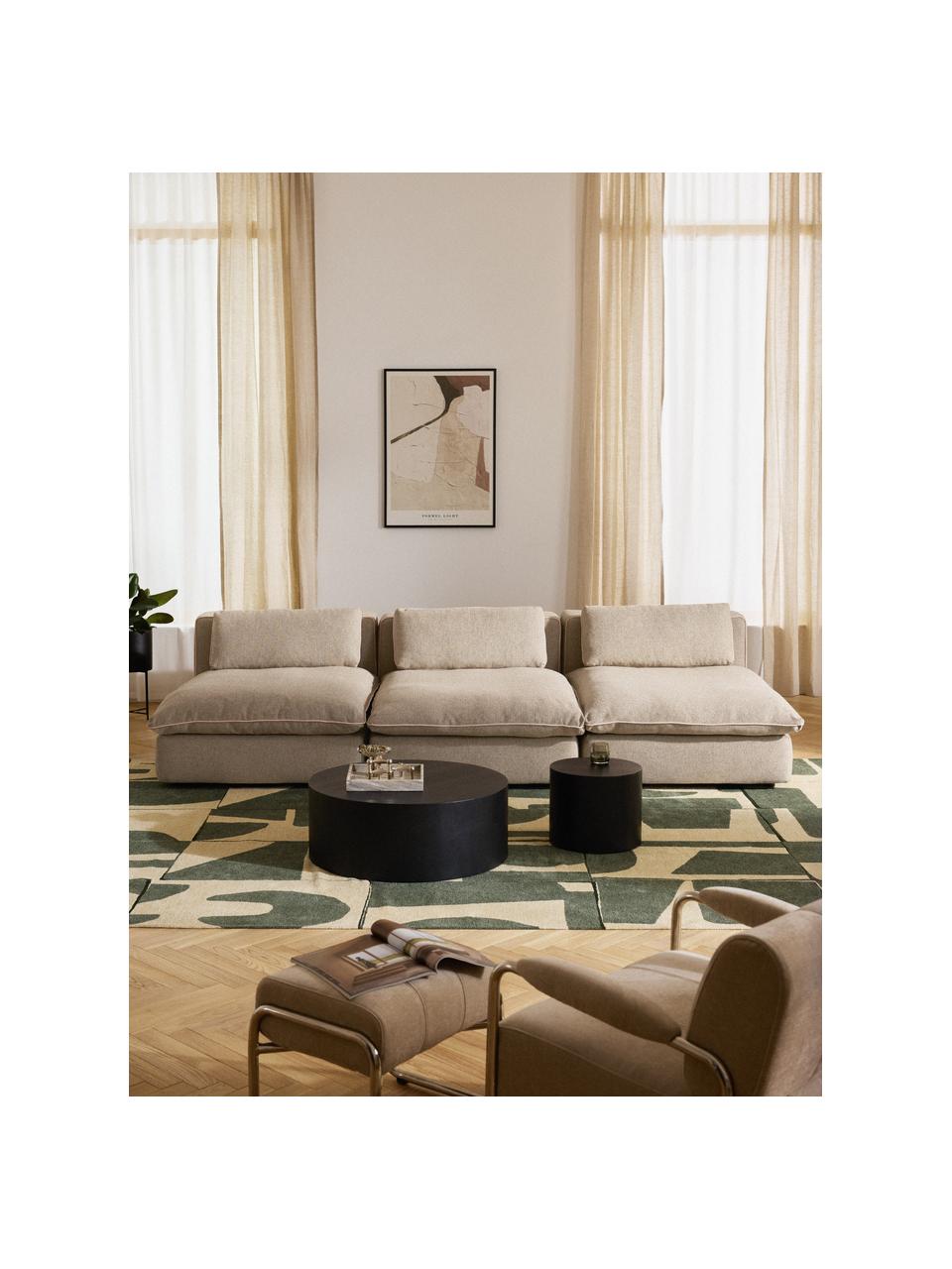 Modulares XL-Sofa Felix (3-Sitzer), Bezug: 100 % Polyester Der strap, Gestell: Massives Kiefern- und Fic, Füße: Kunststoff Dieses Produkt, Webstoff Beige, B 300 x T 140 cm