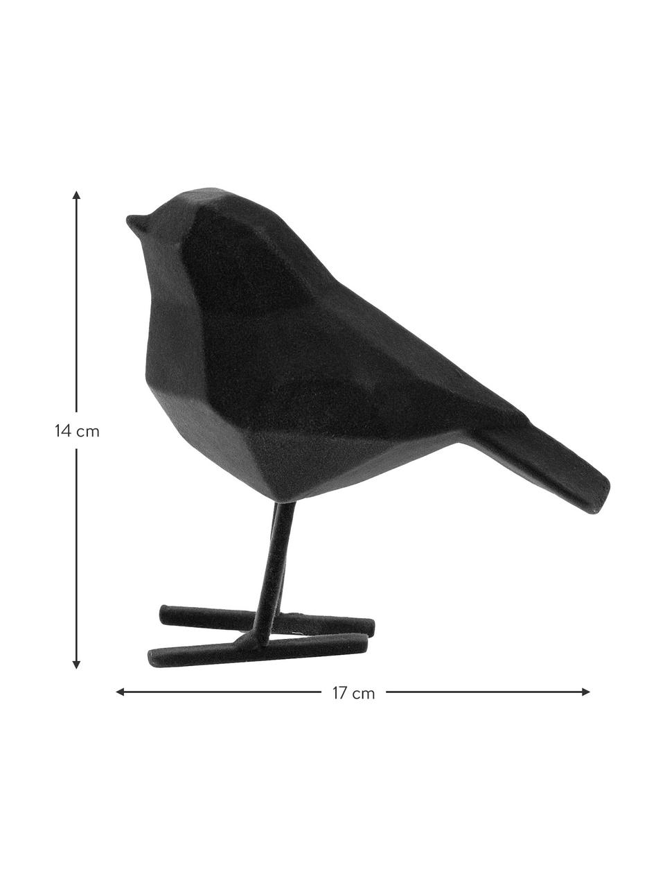 Figura decorativa Bird, Poliresina, Negro, An 17 x Al 14 cm