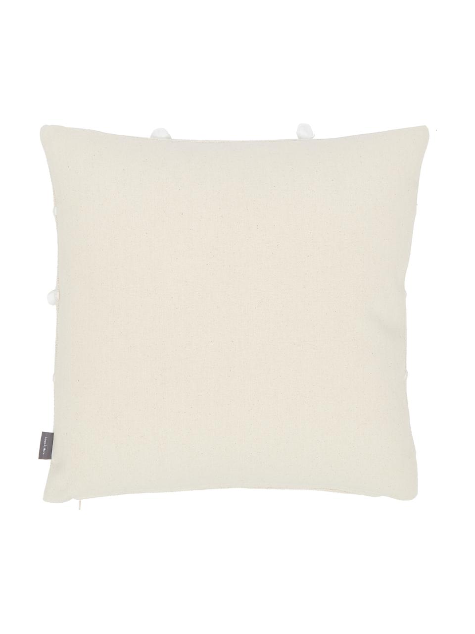 Cuscino con decori e imbottitura Bubble, Rivestimento: 100% cotone, Bianco latteo, bianco, Larg. 45 x Lung. 45 cm
