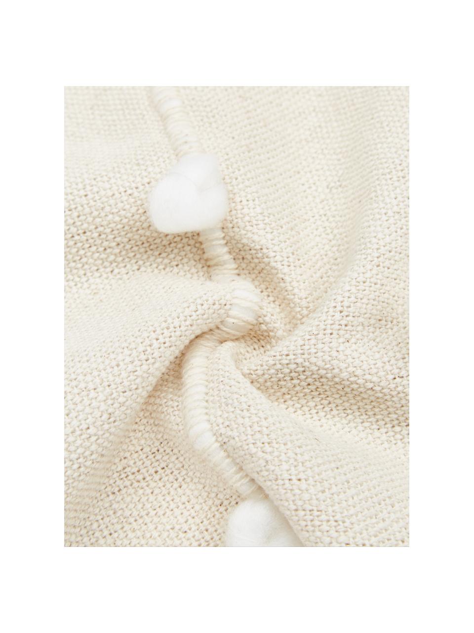 Kissen Bubble mit Verzierungen, mit Inlett, Bezug: 100% Baumwolle, Gebrochenes Weiß, Weiß, 45 x 45 cm