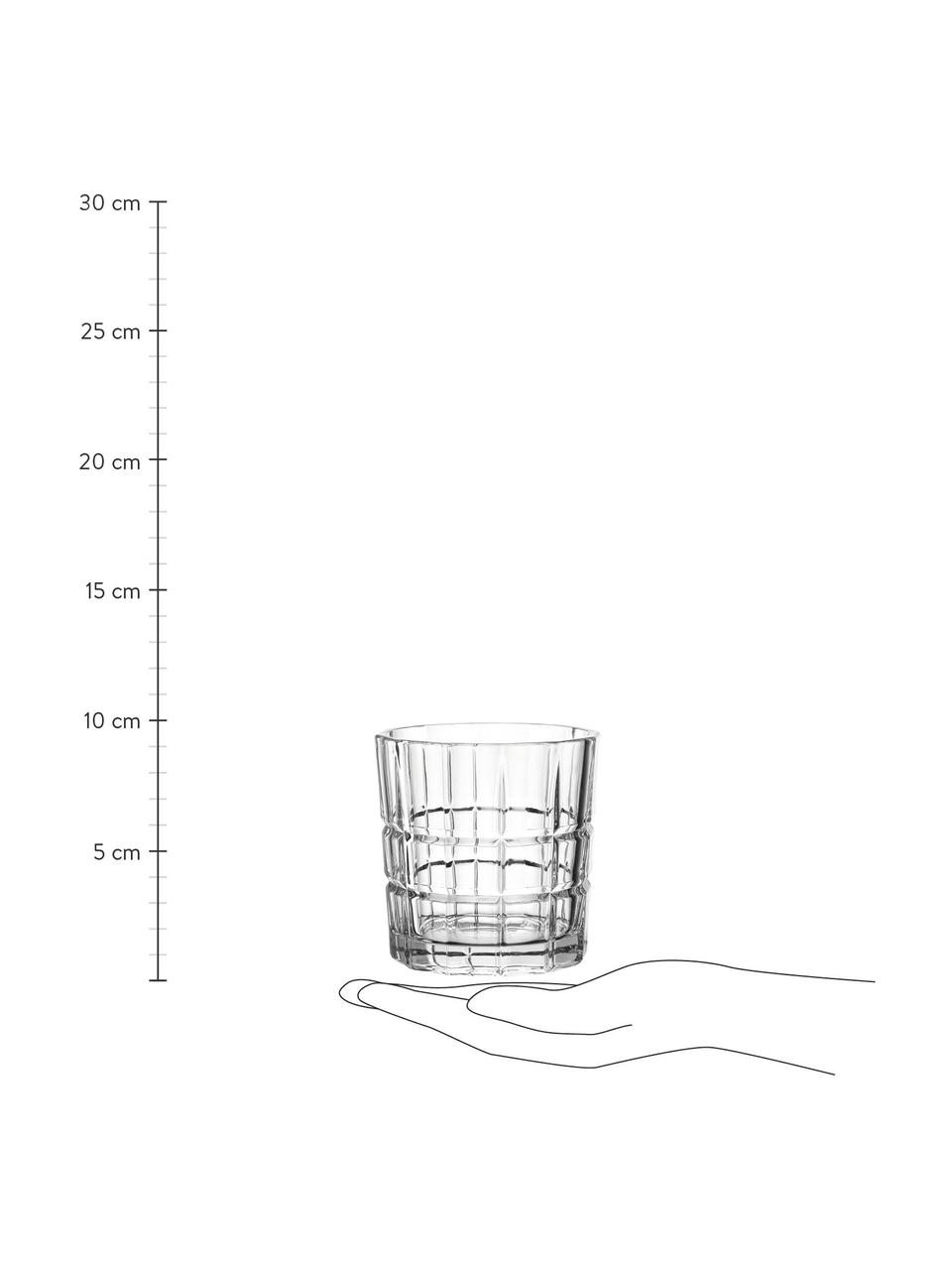 Sklenice na whisky Spiritii, 4 ks, Sklo, Transparentní, Ø 9 x V 9 cm, 360 ml