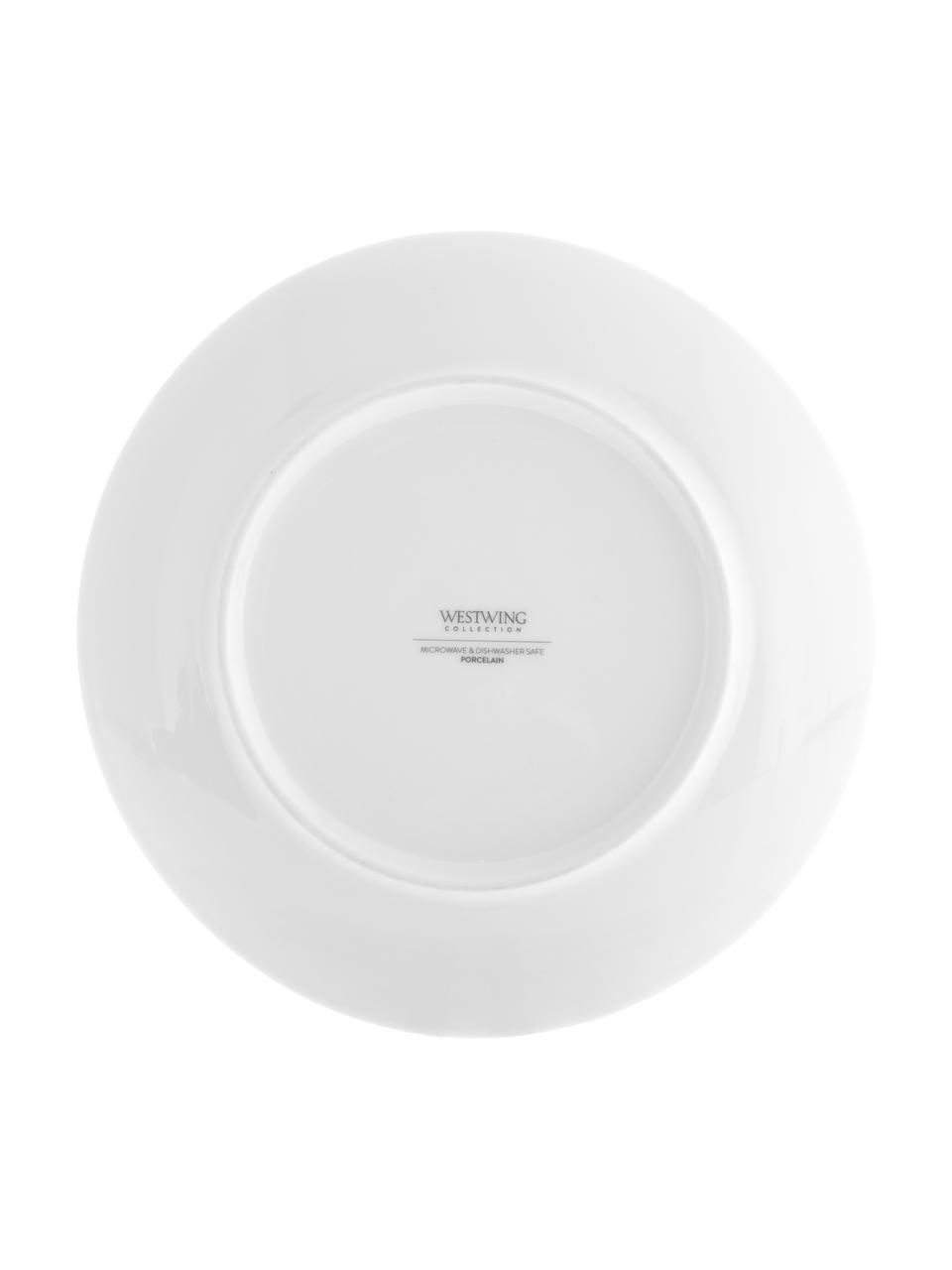 Snídaňové talíře z porcelánu Delight Modern, 4 ks, Porcelán, Bílá, Ø 20 cm