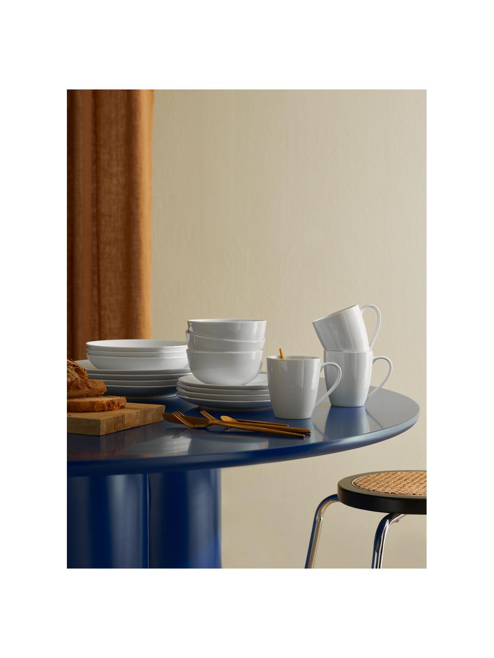 Platos de postre de porcelana Delight Modern, 2 uds., Porcelana, Blanco, Ø 20 cm