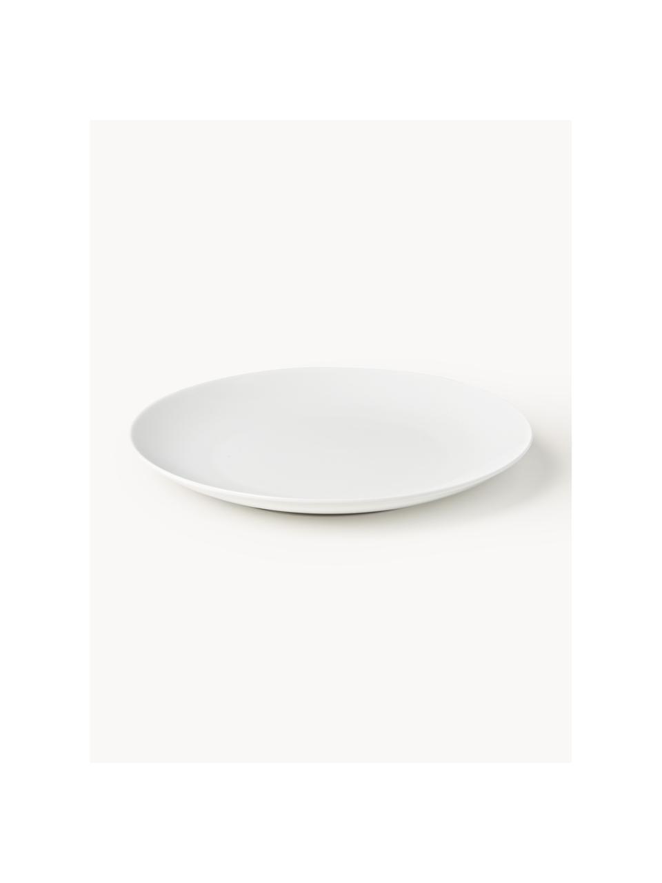 Platos postre de porcelana Delight Modern, 4 uds., Porcelana, Blanco, Ø 20 cm