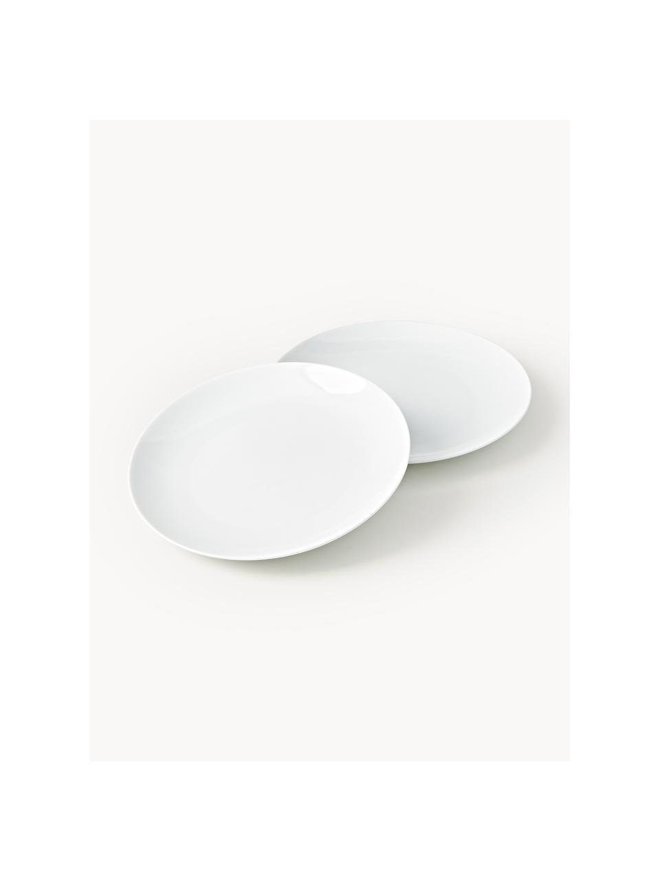 Talerz śniadaniowy z porcelany Delight Modern, 4 szt., Porcelana, Biały, Ø 20 cm