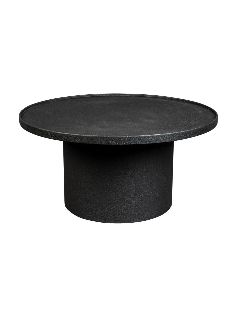Tavolino rotondo da salotto nero Winston, Nero, Ø 70 x Alt. 36 cm