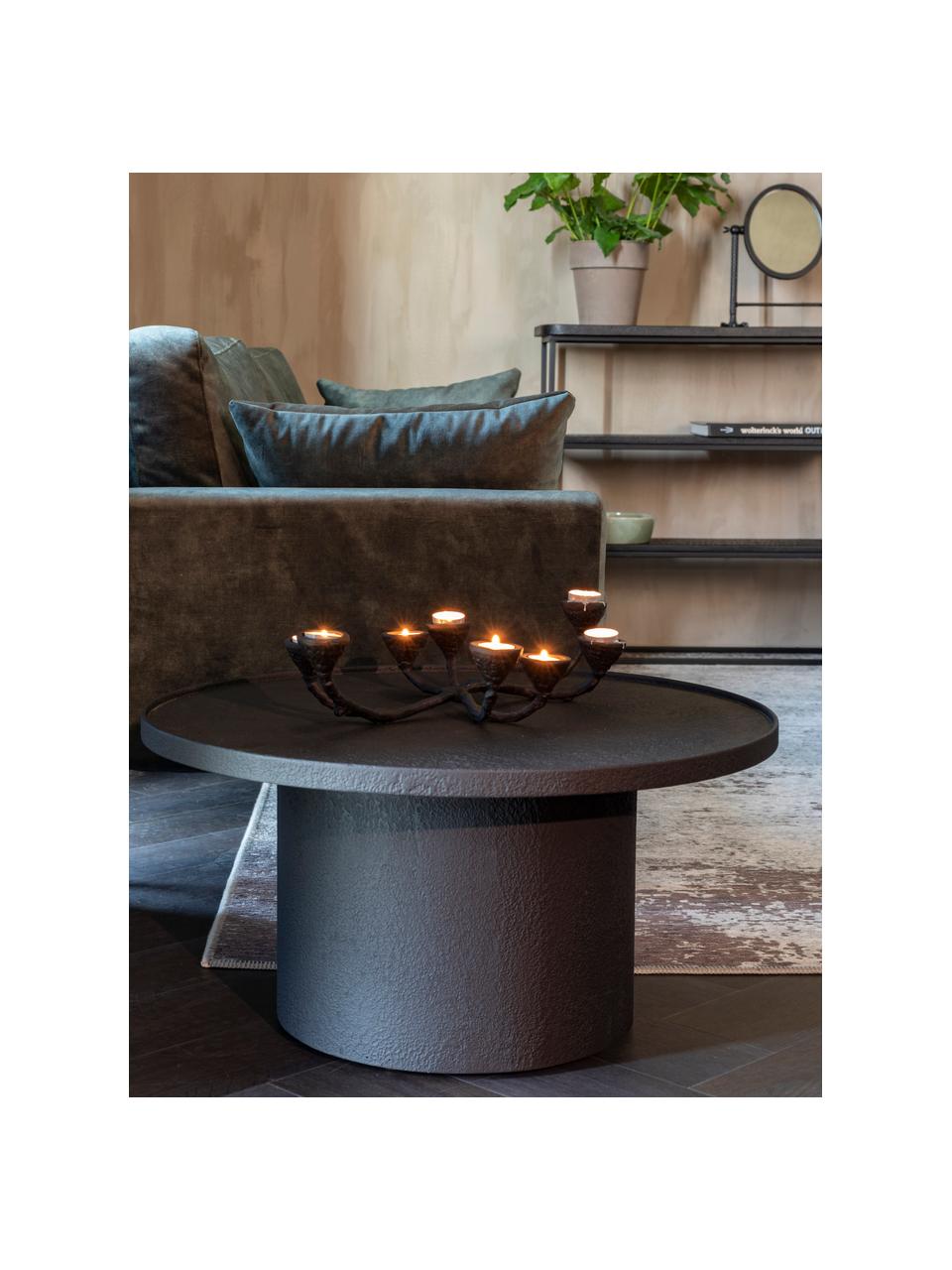 Table basse ronde Winston, Noir, Ø 70 cm