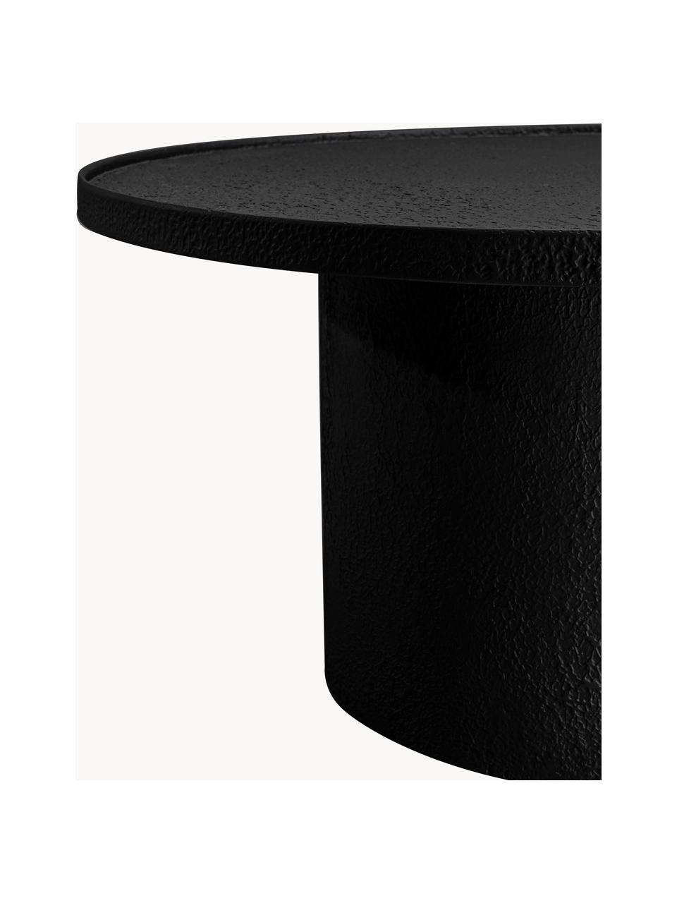 Mesa de centro pequeña Winston, Negro, Ø 70 cm