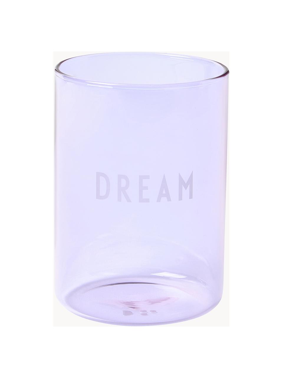 Dizajnový pohár na vodu Favourite DREAM, Borosilikátové sklo, Fialová (Dream), Ø 8 x V 11 cm, 350 ml