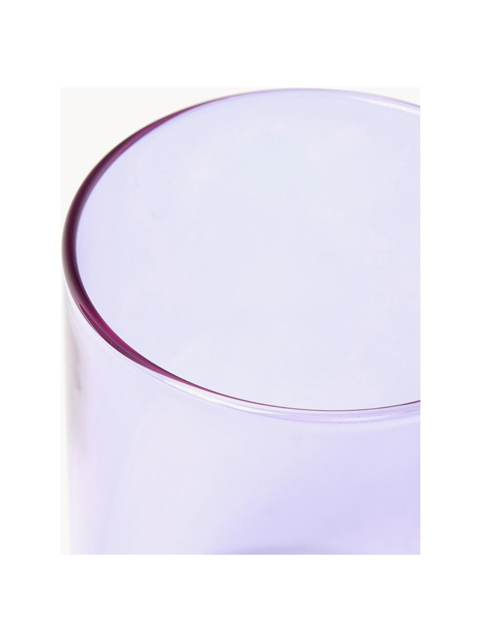 Bicchiere di design viola con scritta Favorite DREAM, Vetro borosilicato, Lilla (Dream), Ø 8 x Alt. 11 cm, 350 ml