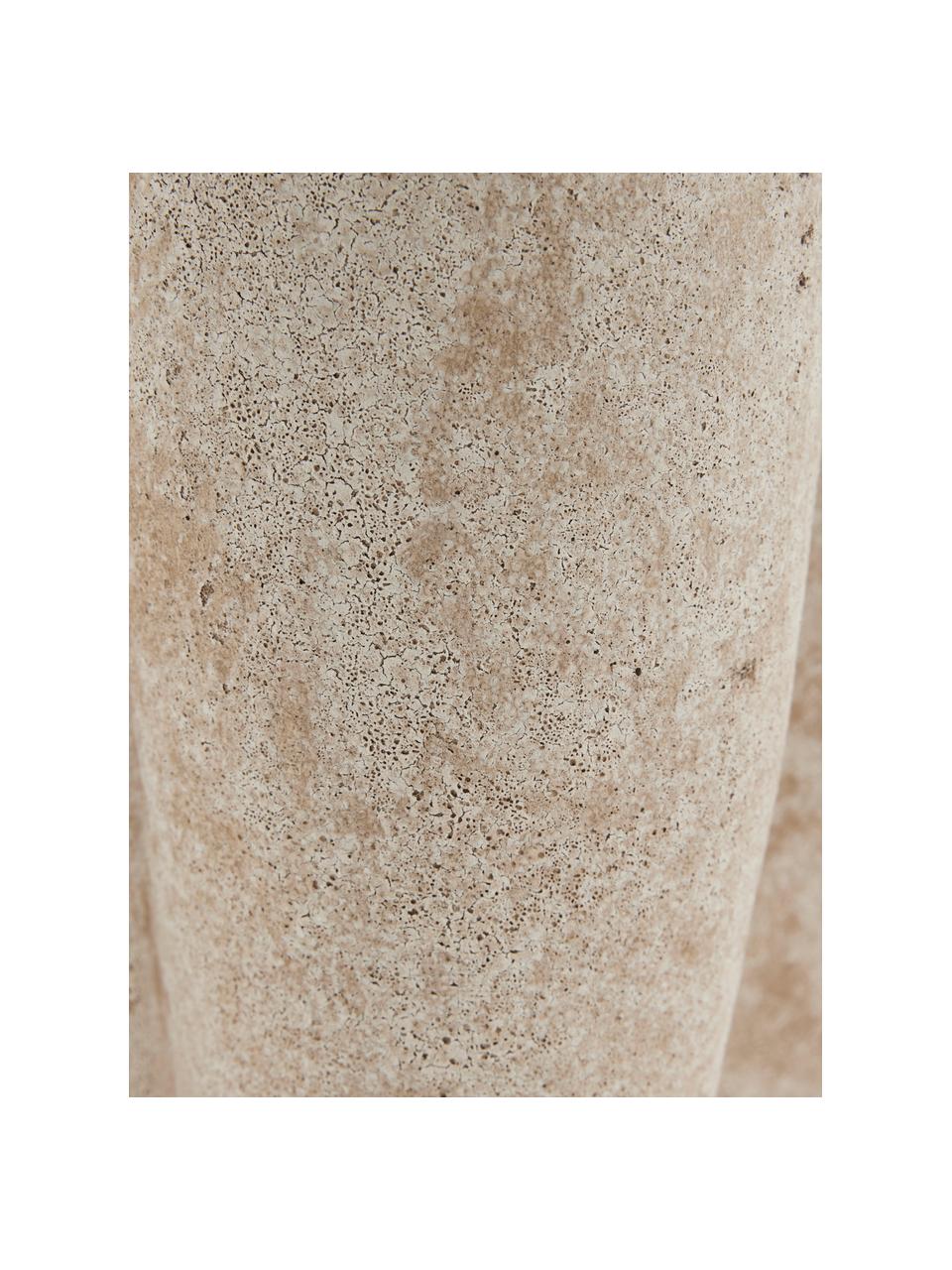 Ručne vyrobený obal na kvetináč Valina, Keramika, Svetlobéžová, strakatá, Š 44 x V 14 cm