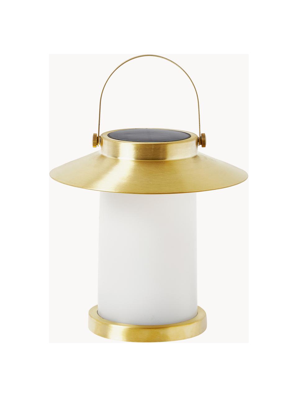 Mobile dimmbare Außentischlampe, Goldfarben, Weiß, Ø 23 x H 22 cm