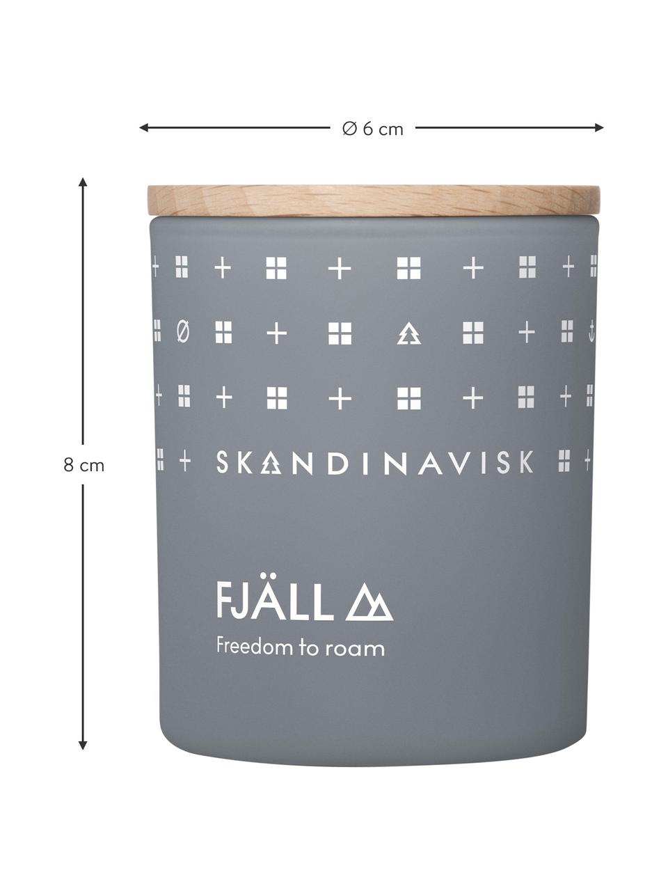 Świeca zapachowa Fjäl (wrzos, tymianek, jagody), Wrzos, tymianek, jagody, Ø 6 x W 8 cm