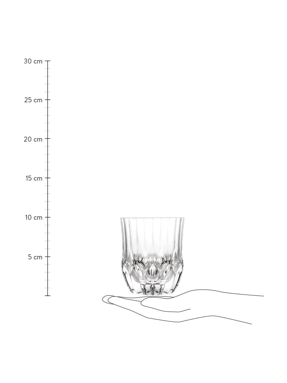 Vasos old fashioned de cristal Adagio, 6 uds., Cristal, Transparente, Ø 9 x Al 10 cm. 350 ml